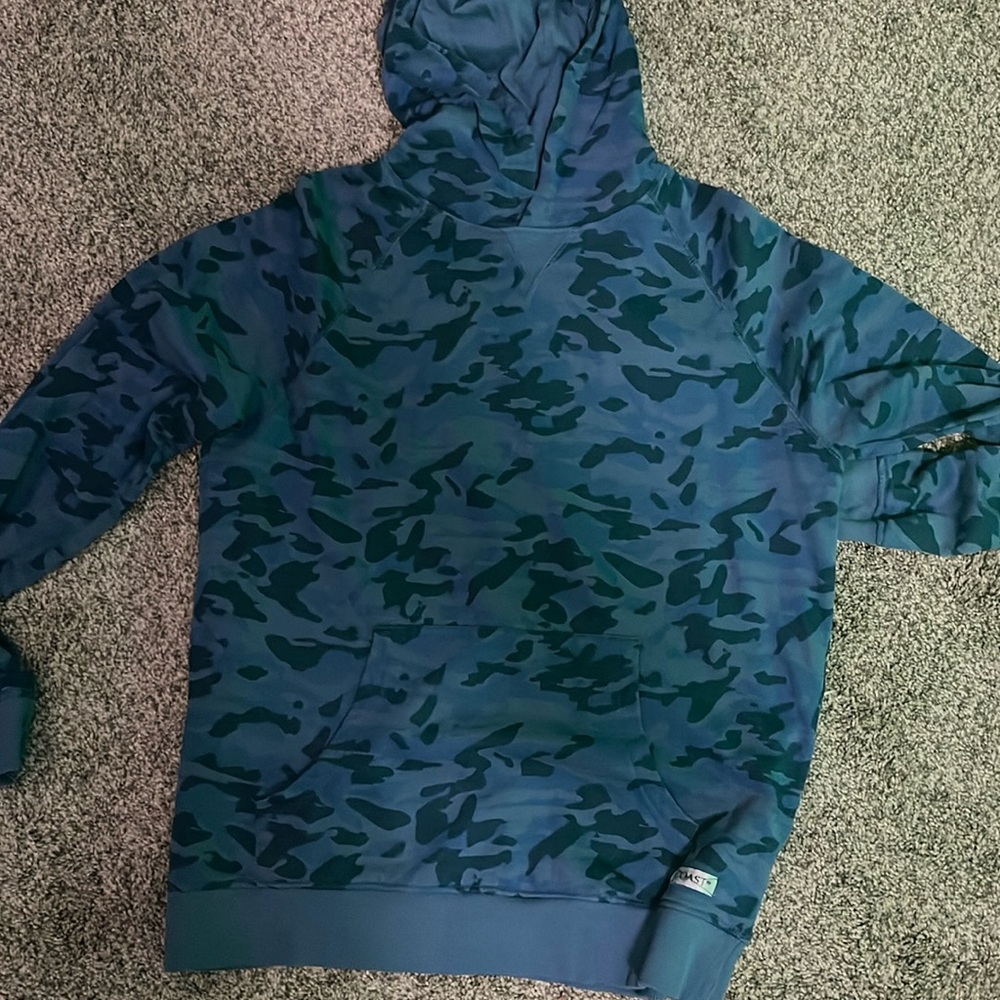 Blue camo hoodie medium cotton super good quality not worn much